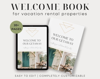 Airbnb Welcome Book Template | BnB Welcome Book | House Host Manual | Guest Experience | Editable Canva Template | Vacation Rental Template