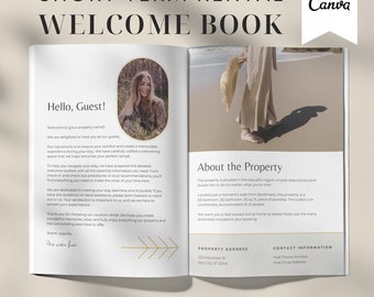Airbnb Welcome Book Template | BnB Welcome Book | House Host Manual | Guest Experience | Editable Canva Template | Vacation Rental Template