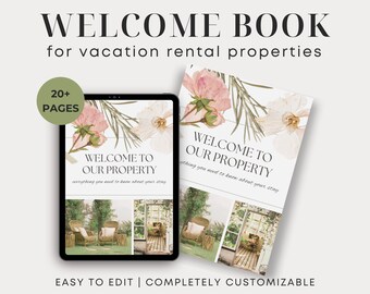 Airbnb Welcome Book Template | BnB Welcome Book | House Host Manual | Guest Experience | Editable Canva Template | Vacation Rental Template