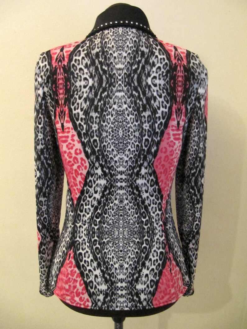 PINK /& BLACK Leopard Western Pleasure Rail Shirt