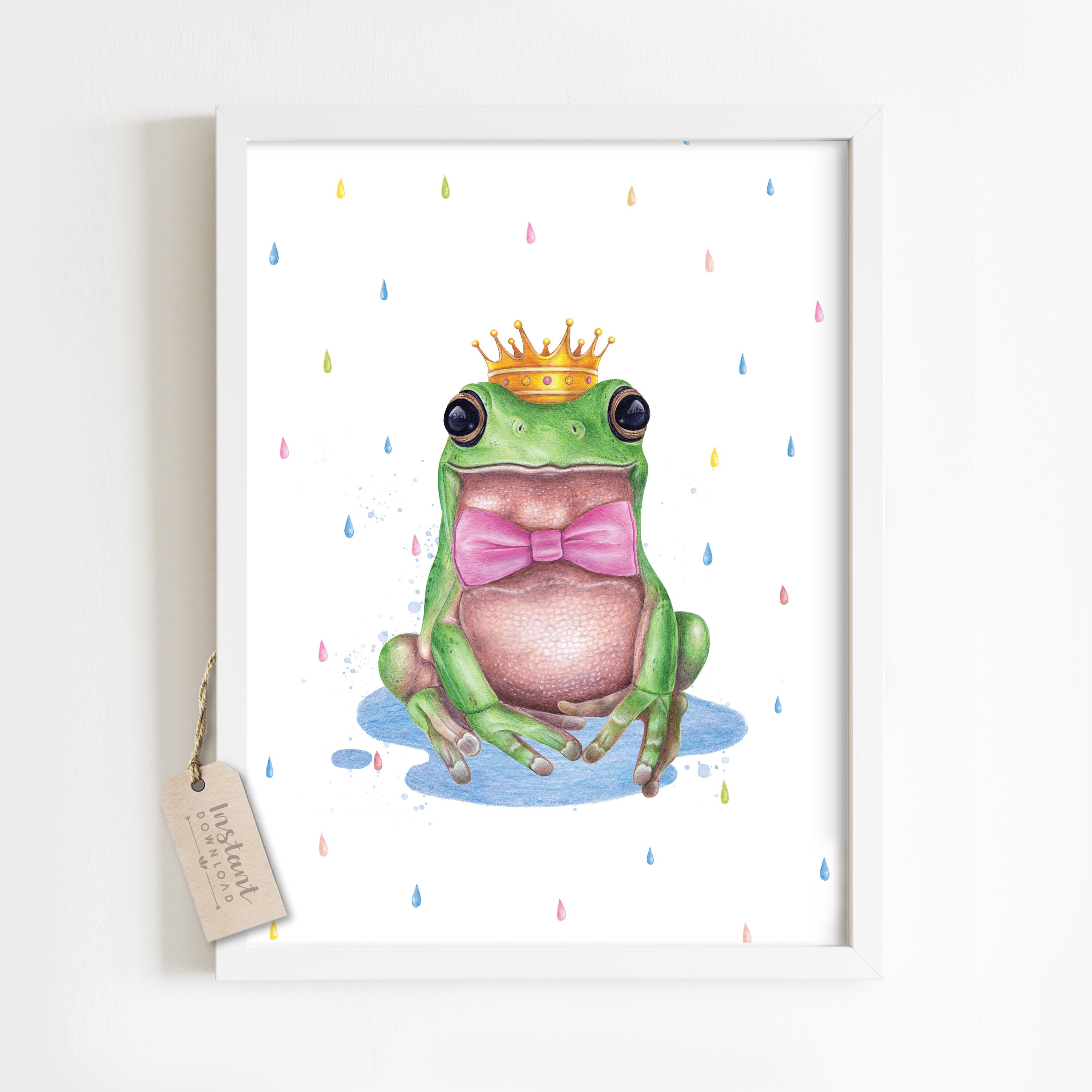 Elegant frog decor for baby room Frog Prince Print Nursery Wall Art Baby Boy Etsy