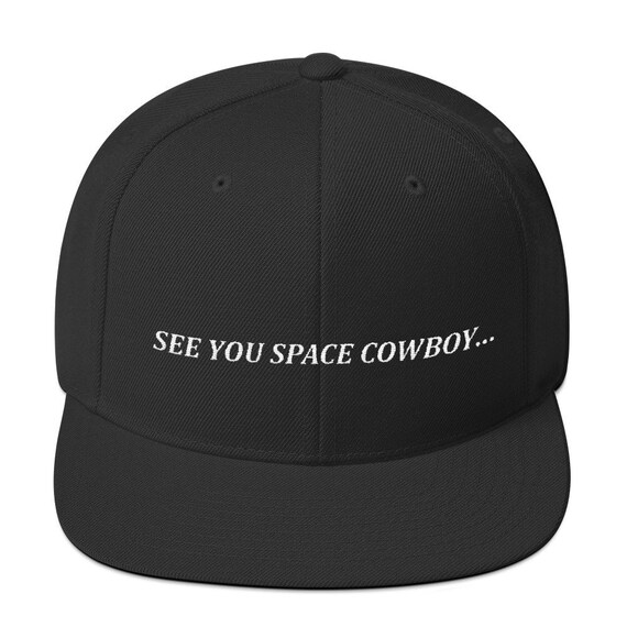 See You Space Cowboy Embroidered Snapback Hat Bebop Spike Etsy Israel