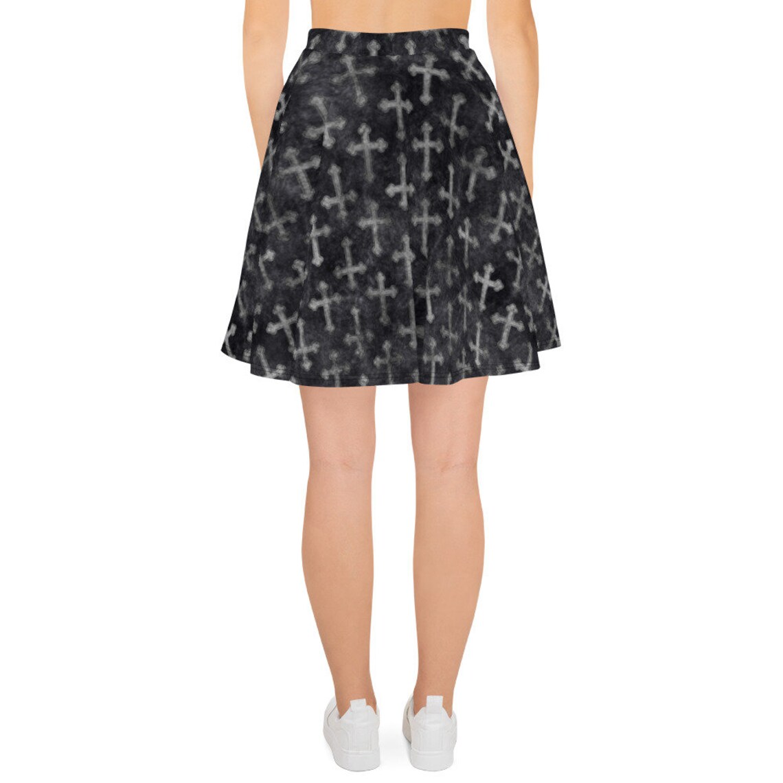 Gothic Crosses Skater Skirt // Goth Wear Goth Skirts Grunge Etsy