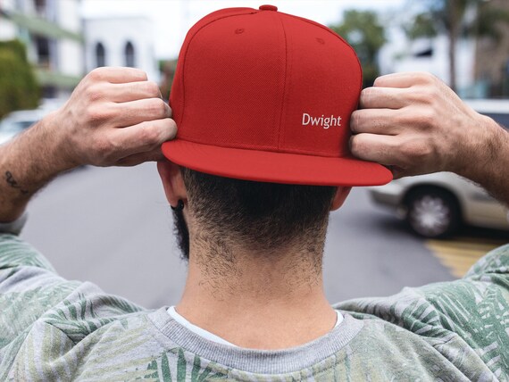 Pizza Dwight Cosplay Embroidered Snapback Hat Dbd Dbd Etsy