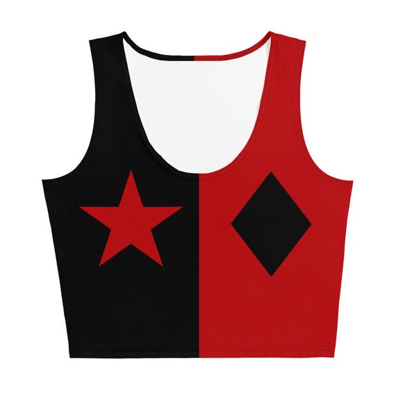 Harley Casual Cosplay Crop Top // Quinn Cosplay Cartoon Etsy