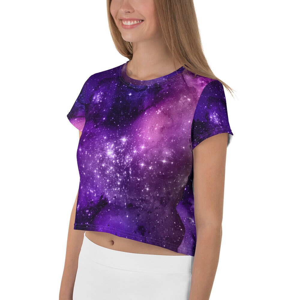 Purple galaxy t shirt Clearance