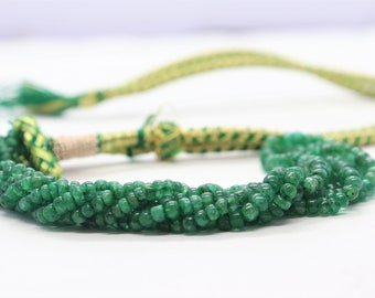 Smooth Emerald Heishi Beads Emerald Beads 8 Inch Strand Heishi Tyer Shape Emerald Beads Natural Emerald Beads 4-5mm AAA Beads