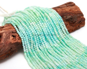 Peruvian Opal Faceted Rondelle Beads, 5-5.5 MM Peruvian Opal Beads, Shaded Opal Rondelle, 13 Inch Peruvian Opal beads strand for jewelry