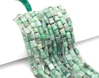 AAA natürliche Smaragd Facettierte Nuggets Perlen, 8 x 12 MM Smaragd Trommelperlen, Facettierte Smaragd Perlen, 10-Zoll-Smaragd Ungleiche Form Nuggets Perlen