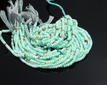 Peruvian Opal Faceted Rondelle Beads, 4-4.5 MM Peruvian Opal Beads, Faceted opal beads, 13 Inch Peruvian Opal beads strand for jewelry