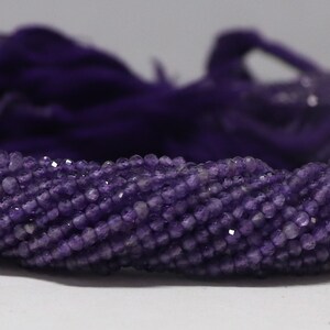 5 Strand AAA Natural African Amethyst Micro Faceted Rondelle Beads, Width 2.5 MM, Length 13 Inch