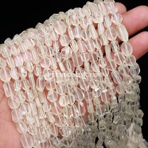 AAA Natural Moonstone Faceted Nuggets Beads, 6X8 MM Moonstone Tumble Beads, 10 inch Faceted Moonstone Uneven Shape Nuggets Bead