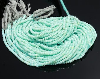 AAA Peruvian Opal Faceted Rondelle Beads, 3.5-4 MM Peruvian Opal Beads, Faceted Opal beads, 13 Inch Opal Rondelle For jewelry