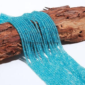 Sky Blue Topaz Facettierte Rondelle Beads Topaz Coated Beads 13-Zoll-Blauer Topas Rondelle Beads Topaz Perlen für Schmuck, Beads seit 2013