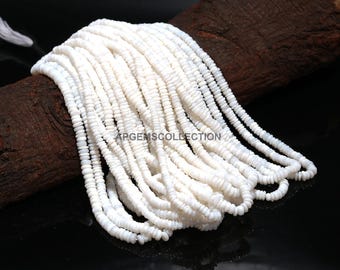 AAA Natural White Opal Heishi Washer Beads, White Opal beads, Heishi Opal Beads, 16 Inch White Opal Necklace, Gemstone Beads