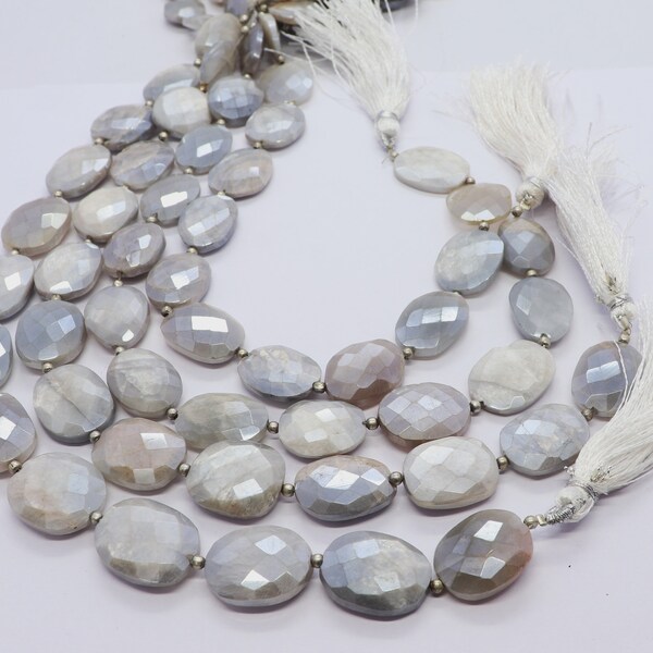 Natural White Sri Lanka Moonstone Rondelle Beads – 2x4mm Faceted, AAA Grade, 16-28” Strand