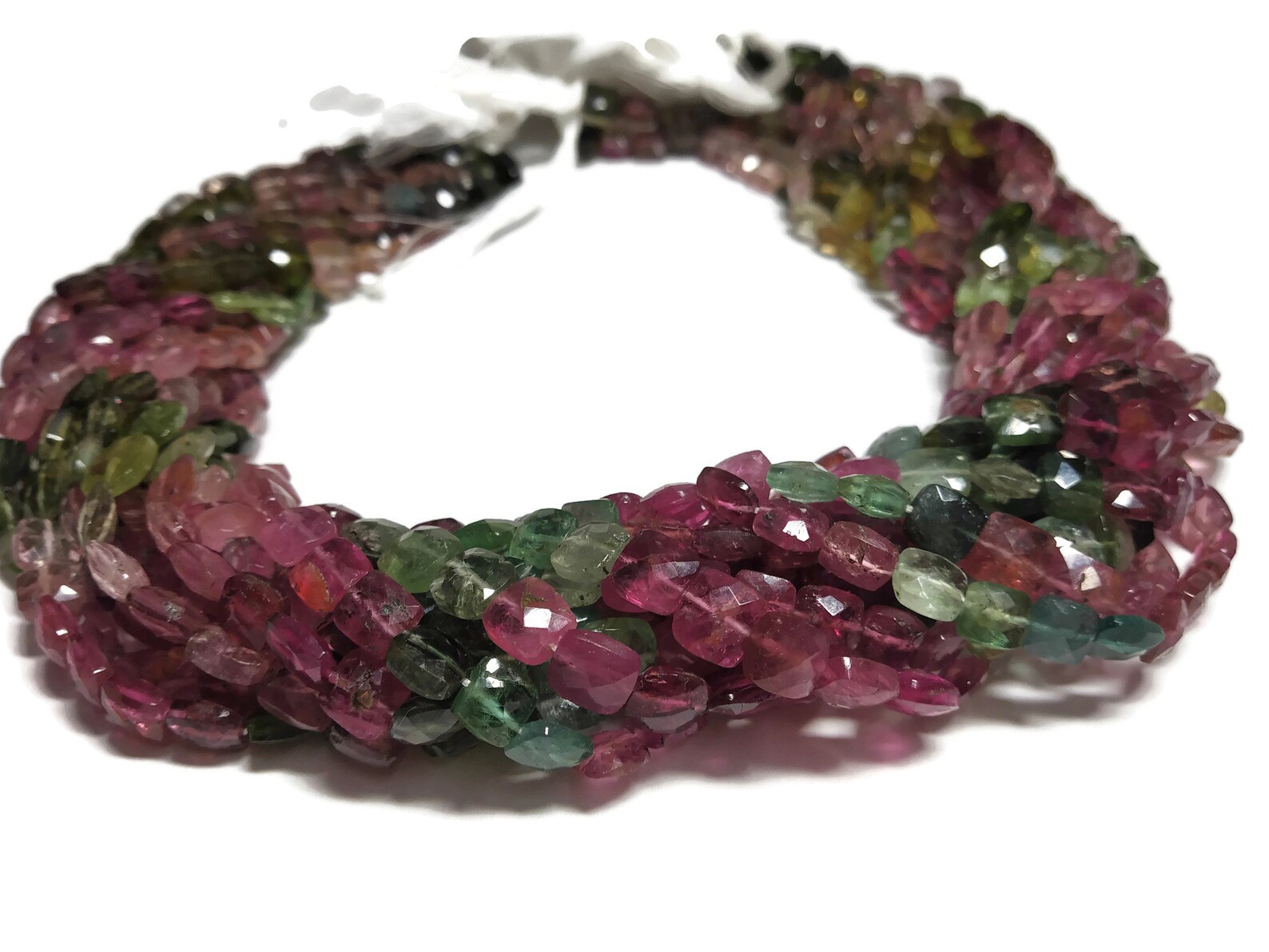 AAA Natural Multi Tourmaline Faceted Chicklet Beads 6X6 Mm Etsy