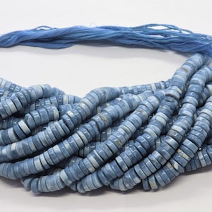 AAA Blue Opal Heishi Washer Beads, 7.5-8 MM Blue Opal Beads, Opal washer, Opal Tyre Beads, 16 Inch Opal Wheel Beads, Jewelry Making Beads