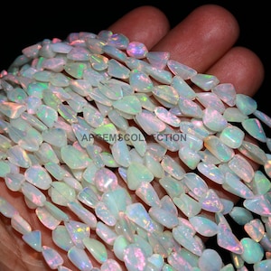 AAA Flashy Ethiopian Opal Smooth Nuggets Beads, Plain Opal Beads, Fire Opal, Plain Opal Nuggets, 17&quot; Welo Ethiopian Opal for jewelry making