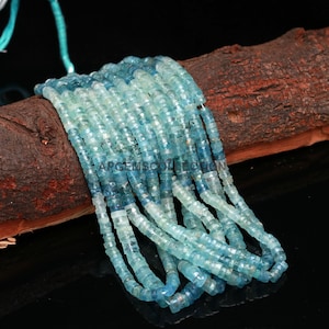 AAA Natural Moss Aquamarine Faceted Washer Beads, Aquamarine Beads, Aquamarine Washer, Faceted Aquamarine Wheel Beads, Faceted Tyre bead
