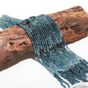 Natural Kyanite Uneven Smooth Rondelle Beads | Kyanite Plain Rondelle Beads | Kyanite Gemstone Beads | Wholesale Beads For Jewelry Making |