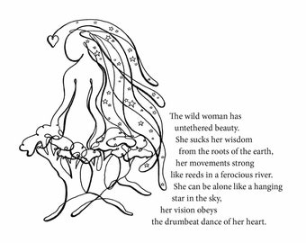 Wild Woman // Poetry print // Inspirational art