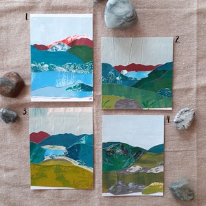 Original Landscape Collages One Off, Charity Artwork, Lake District image 1