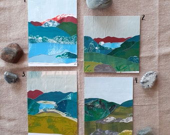 Original Landscape Collages - One Off, Charity Artwork, Lake District