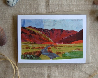 Mickleden (Langdale) Valley A6 Greetings Card - Lake District landscape, blank card