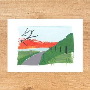 Haweswater Giclee Print - Paper Cut Collage Lake District Landscape