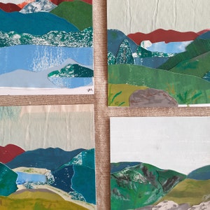 Original Landscape Collages One Off, Charity Artwork, Lake District image 2