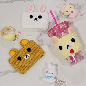 Kawaii Kuma Bear Cup Cozies Cup Holders image 1