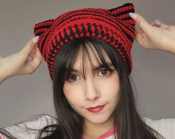 Cat Ear Crochet Hat // Neko Beanie - CUSTOM COLORS