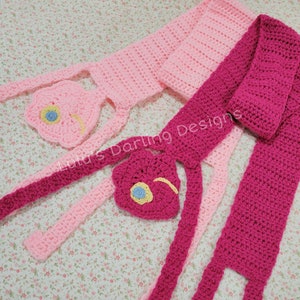 Prismo Adventure Time Crochet Scarf // Two colors // made to order image 1