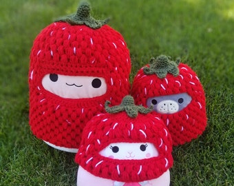 Squishmallow Strawberry Costumes // custom size + color