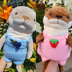 Otter Strawberry Blueberry Overalls Made for Shinada (SIZE L)