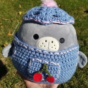 Squishmallow Overalls + Hat // Custom colors and size