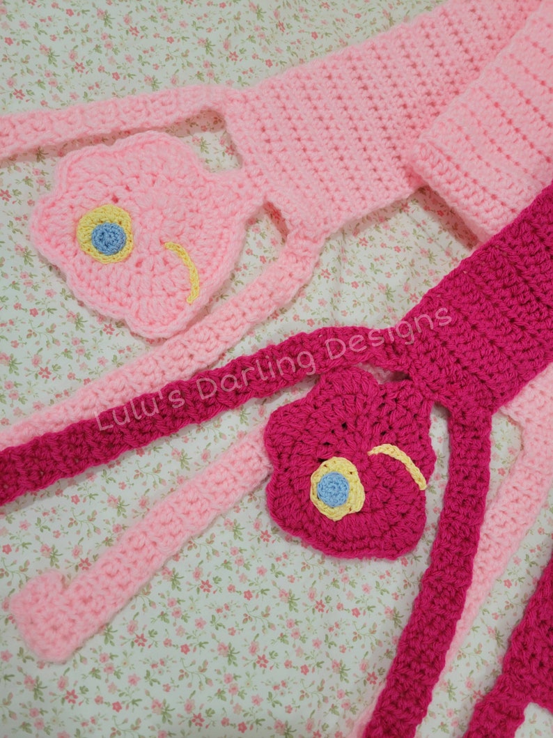 Prismo Adventure Time Crochet Scarf // Two colors // made to order image 2