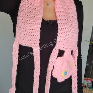 Prismo Adventure Time Crochet Scarf // Two colors // made to order image 3