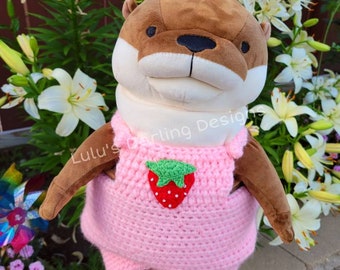 Otter Strawberry Blueberry Overalls Made for Shinada (SIZE L