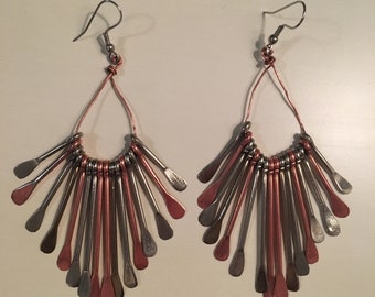 Handmade mixed metals earrings