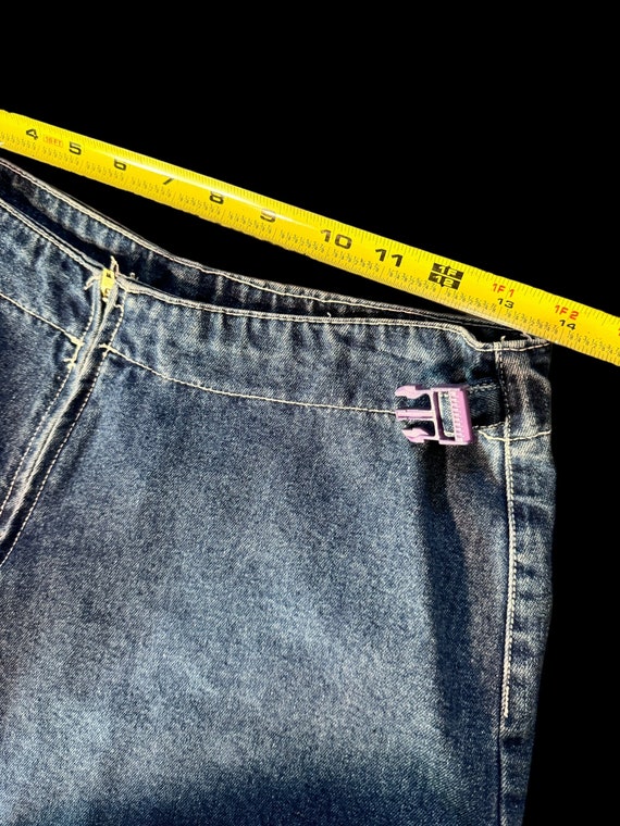 Vtg Second Generation Y2K Mini Denim Skort Skirt … - image 7