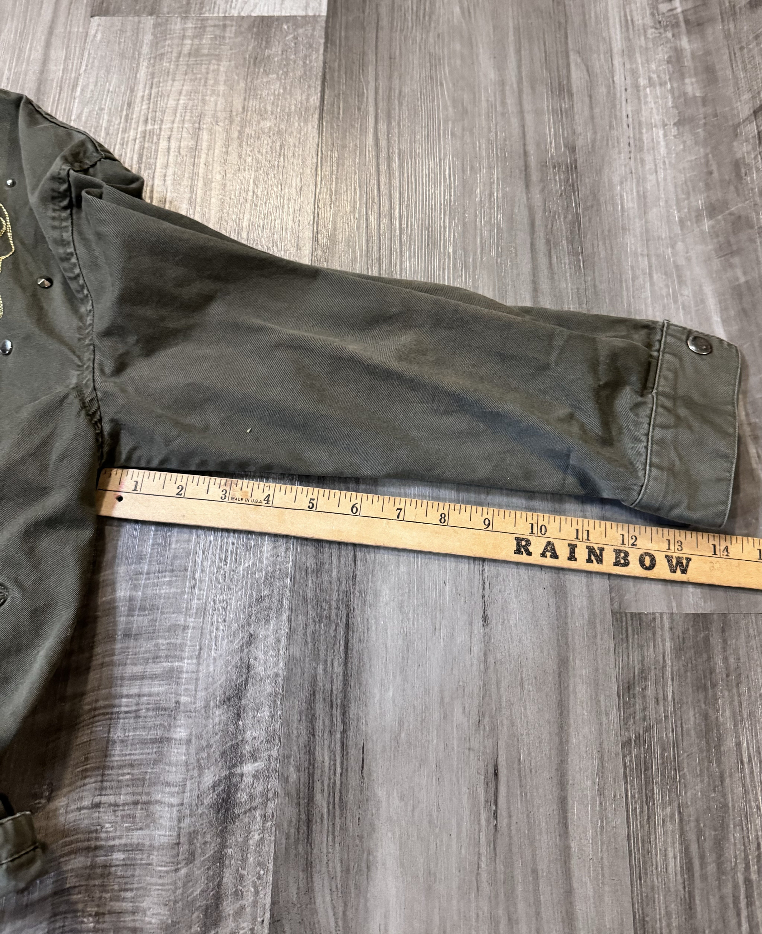 Veste H M pour femme taille 2 vert militaire veste utilitaire en patchwork tete de mort cloutee Etsy France