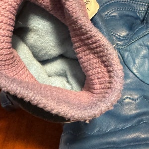 Vintage Conroy Blue Leather Ski Gloves M zdjęcie 8