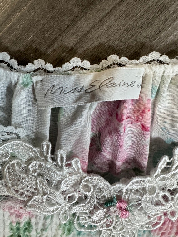 Miss Elaine Vintage Floral Lace Night Gown Women'… - image 3