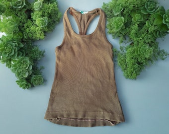 Women's Racerback Tank Lightweight Tank Cotton  By Paul Harris,brown Small Italy