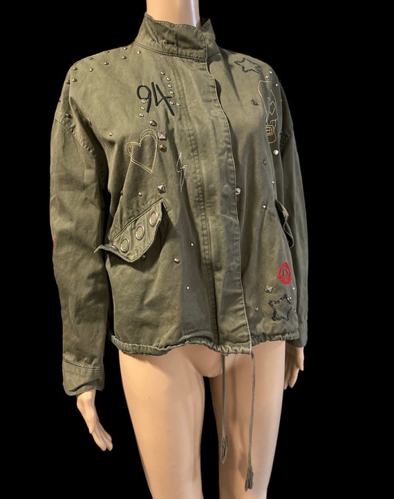 H&m military jacket womens sale