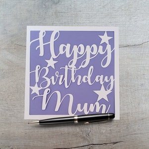 Handmade Mum Birthday Card, Happy Birthday Mum, Mum birthday, Card for Mum.