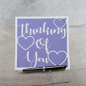 Handmade Thinking of you Card, With Sympathy card for her, With Sympathy card for him,