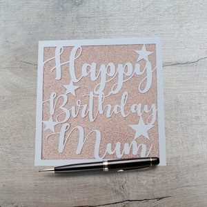 Handmade Mum Birthday Card, Happy Birthday Mum, Mum birthday, Card for Mum.